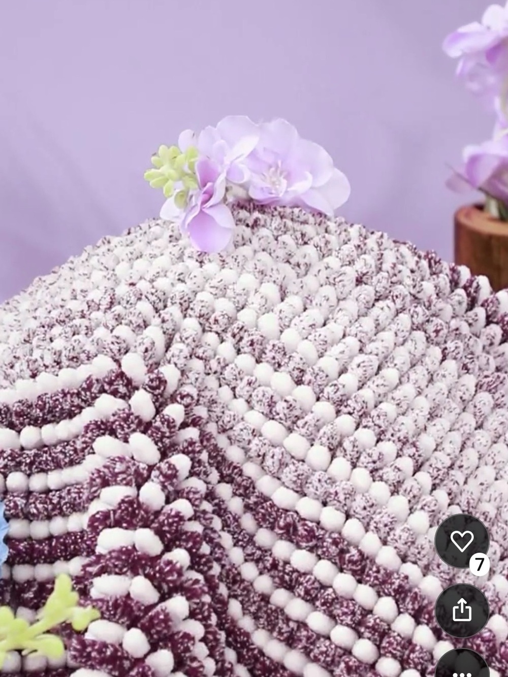 🌸H53 - Plush Textured Chenille Floor Mat 💜🤍🛍️